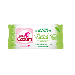 BEBE CADUM Toalhitas Natural Caresse Peles Sensíveis 100 toalhitas
