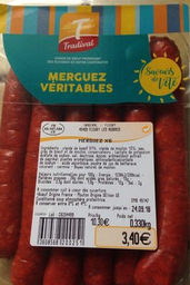 TRADIVAL Merguez 6 pieces 330 g