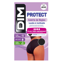 DIM Period Panties Heavy Flow Organic Cotton Black 40/42