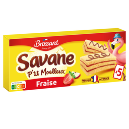 BROSSARD Savane Petit Moelleux Strawberry and Apple Cake 135 g