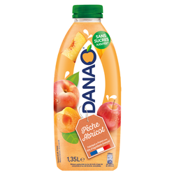 DANAO Boisson pêche abricot au jus de fruit et au lait La brique de 1,35