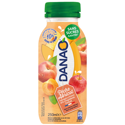 DANAO Boisson pêche abricot au jus de fruit et au lait 25 cl