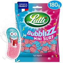 LUTTI Bonbons Bubblizz Mini Surf piquants 180 g