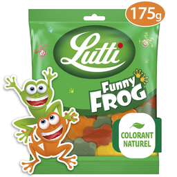 LUTTI Bonbons Funny Frog aux fruits 175 g