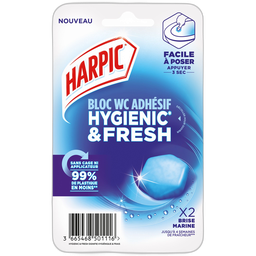 HARPIC Bloc WC Adhésif Brise Marine Hygienic Fresh