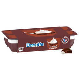 DANETTE Liégeois chocolat les 8 pots de 100 g