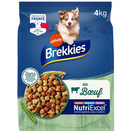 BREKKIES Croquettes Pour Chien Adulte Boeuf 4 kg