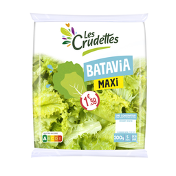 LES CRUDETTES Salade batavia forma maxi LES CRUDETTES — le sachet de 200g