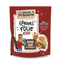 MICHEL ET AUGUSTIN Galleta salada graines de folie pimienta ahumada de Madagascar y cebolla 95 g