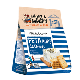 MICHEL ET AUGUSTIN Galletas Aperitivo Petits Beurre Feta AOP de Grecia 90 g