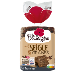 LA BOULANGERE Pan de molde de centeno y semillas 500 g