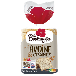 LA BOULANGERE Pan de molde Avena y Semillas 500 g