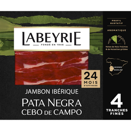 LABEYRIE Iberian Pata Negra de Cebo de campo Ham 4 slices 60 g