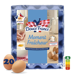 DOUCE FRANCE Ovos Frescos Datados do Dia de Postura X20
