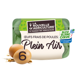 LA NOUVELLE AGRICULTURE Œufs de Plein Air Bleu Blanc Cœur LA NOUVELLE AGRICULTURE