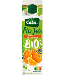 CIDOU Sumo puro de laranja Valencia IGP Bio 1.0 L
