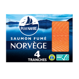 PETIT NAVIRE Atlantic Smoked Salmon, 4 slices 120 g