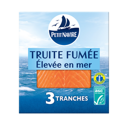 PETIT NAVIRE Smoked trout raised in Denmark 3 slices 100 g