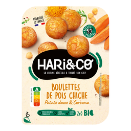HARI&CO Boulettes de pois chiches patate douce et curcuma Bio