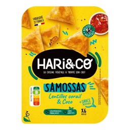 HARI&CO Samossas Lentilles Corail et Coco Sauce Rougail