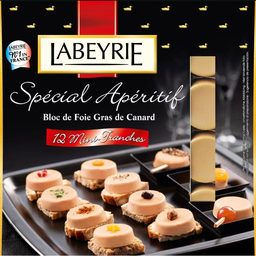 LABEYRIE Duck Foie Gras Block Mini Appetizer Slices 90 g