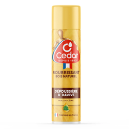 O'CEDAR Nettoyant Bois Naturel Dépoussiérant et Nourrissant Huile de Cèdre 300 ml