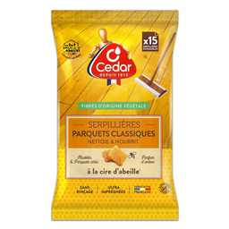 O'CEDAR Lingettes Parquets Classiques la Cire d'Abeille