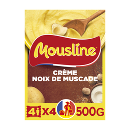 MOUSLINE Puré de batata creme e noz-moscada 4x125g