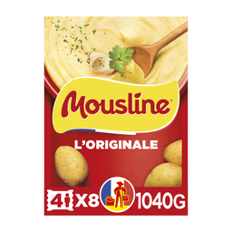 MOUSLINE Plain Mashed Potatoes 8 sachets of 130 g