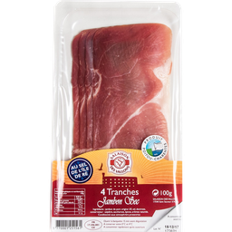 SALAISON DES VALLONS Jambon sec sel réduit 4 tranches 80g
