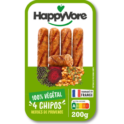 HAPPYVORE Chipolatas vegetais com ervas da Provença 200 g