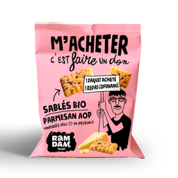 RAMDAM SOCIAL Organic parmesan AOP and chia seeds savoury biscuits 100 g