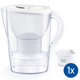 BRITA Marella Water Filter Jug White + 1 Maxtra Pro All-in-1 Cartridge 2.4 L