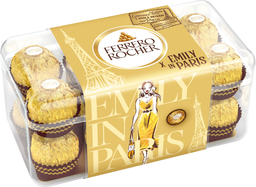FERRERO ROCHER Bouchées au chocolat au lait noisettes et gaufrette 16 pièces 200 g