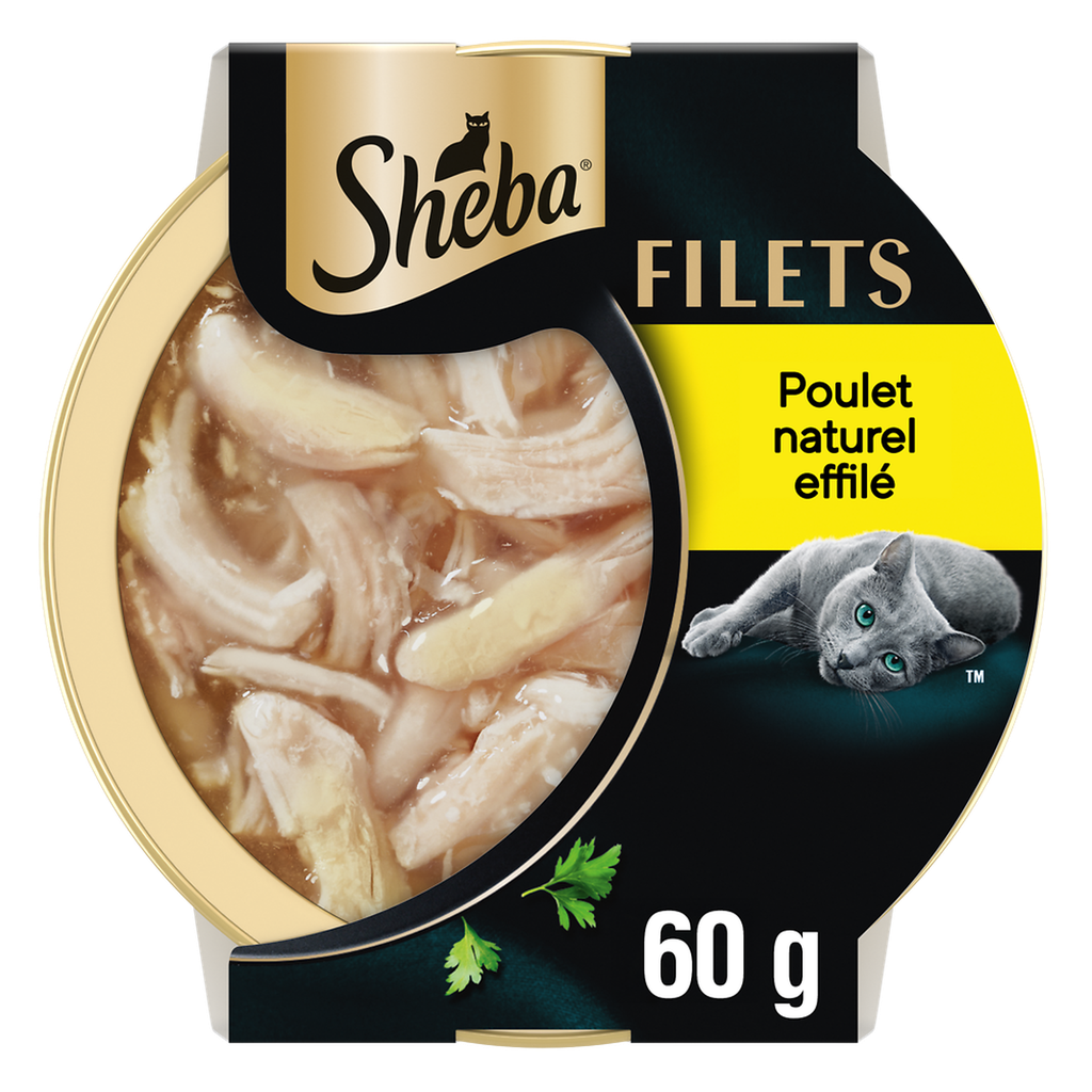 Sheba Pâtée Pour Chat Adulte Filets Poulet 60G