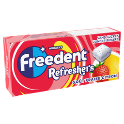 FREEDENT Chewing-gum Refresher's Fraise Citron 8 cubes