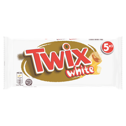 TWIX White barritas galleta caramelo chocolate blanco 5x46g