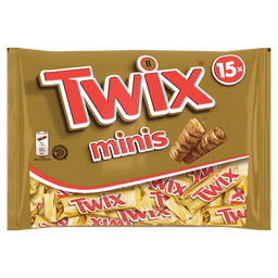 TWIX Minis barritas de galleta y chocolate paquete de 15
