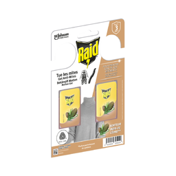 RAID Anti-Traças Gel Aroma Madeira de Cedro Guarda-Roupa 2 sticks