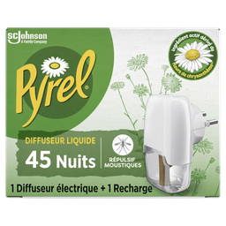 PYREL Anti-Moustiques Répulsif Diffuseur et Recharge Liquide Sans Parfum Ajouté