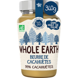 WHOLE EARTH Crema de cacahuete smooth bio sin azúcares añadidos 340 g