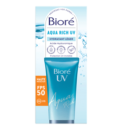 BIORE Crème Hydratant Léger Visage Tous Types de Peaux Spf50 Aqua Rich Uv 50 ml