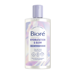 BIORE Gel Nettoyant Visage Peau Douce Hydratation et Glow à l'Eau de Coco et Prébiotiques 200 ml