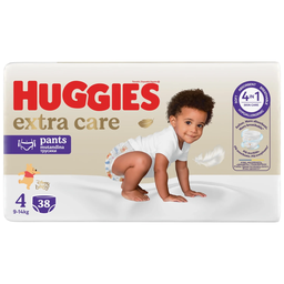 HUGGIES Extra Care Couches-culottes Taille 4 (9-14 kg) - Pack de 38