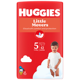 HUGGIES Little Movers Couches Taille 5, 42 couches