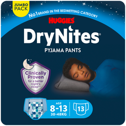 HUGGIES DryNites Sous-vêtements de nuit 8-13 ans, 13 unités