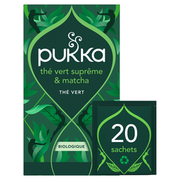 PUKKA Chá verde supremo e matcha bio 20 saquetas 30 g