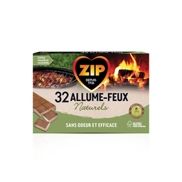ZIP Encendedores bloques naturales sin olor 32 bloques