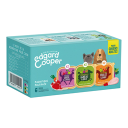 EDGAR & COOPER Pâtée Pour Chien Adulte Sans Céréales Gibier Canard Agneau Boeuf Volaille 100