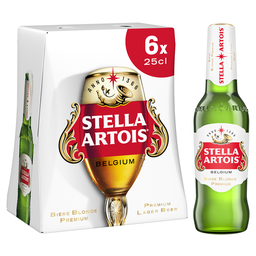 STELLA ARTOIS Cerveza rubia 6 x 25 cl